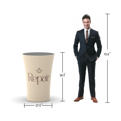 Round Tension Fabric Trade Show Counter