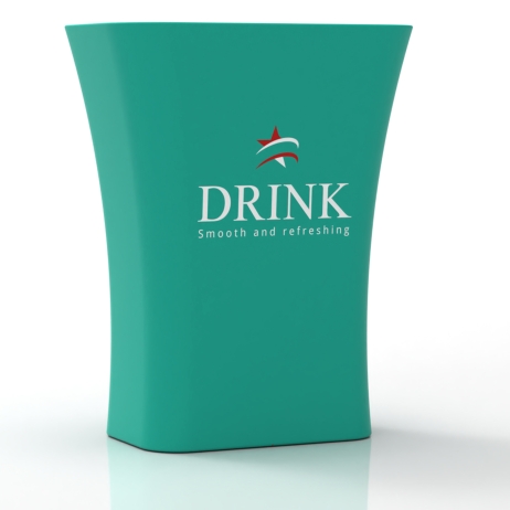 Square Bar Tension Fabric Counter Podium