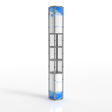 Circular Twist Display Tower Portable