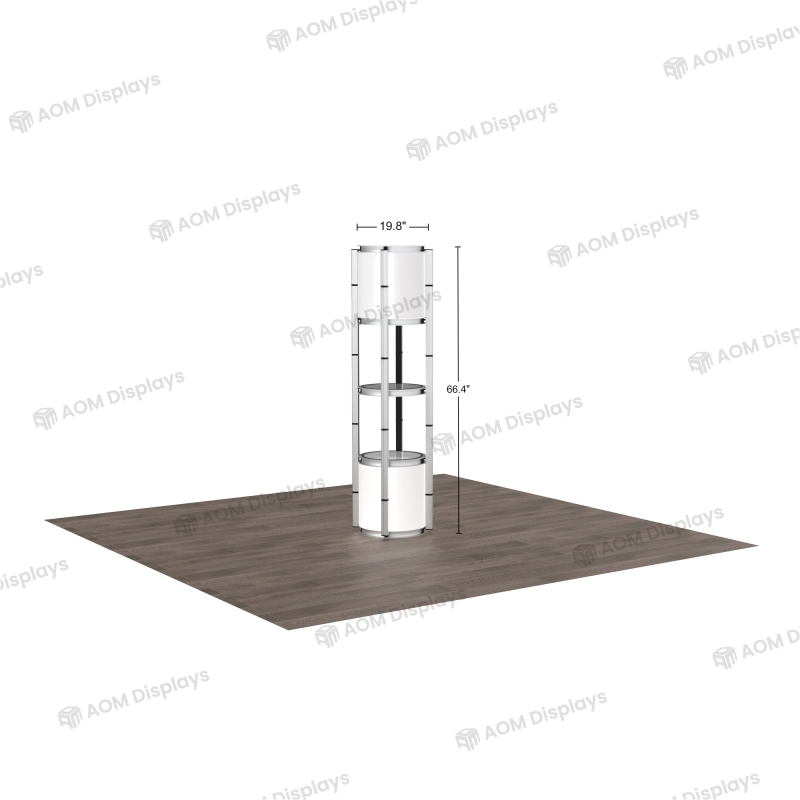 Circular Twist Display Tower Portable