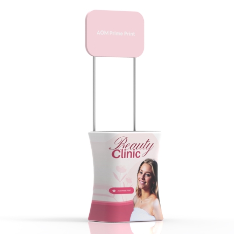 Square Promotion Counter with Header