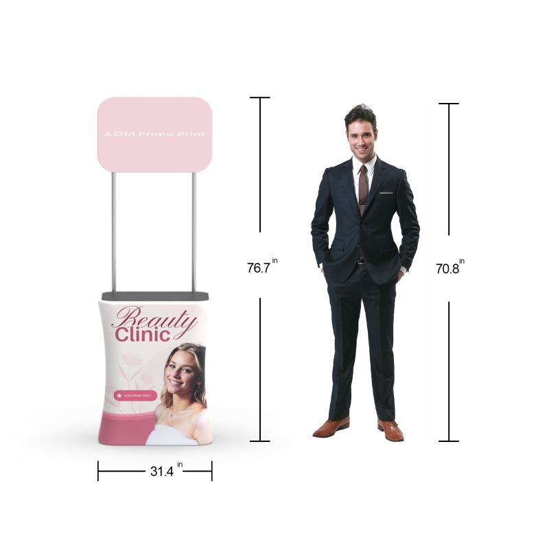 Square Promotion Counter with Header