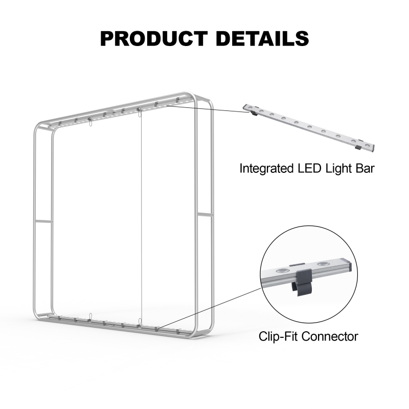10ft Backlit Tension Fabric Display