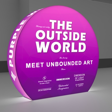Round 360 Backlit Tension Fabric Display