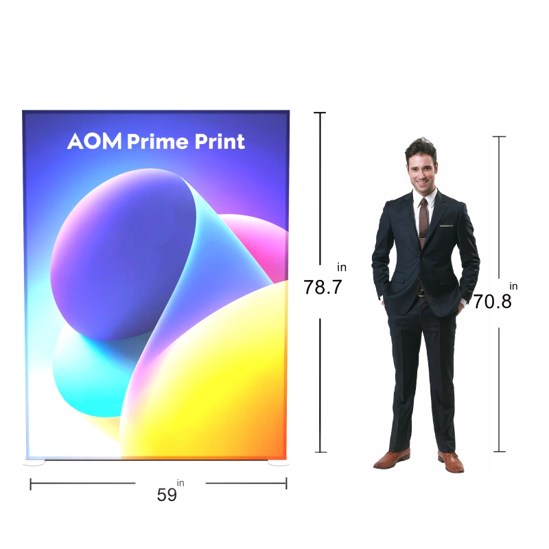 5ft Portable pvc frame led SEG fabric backdrop display stand
