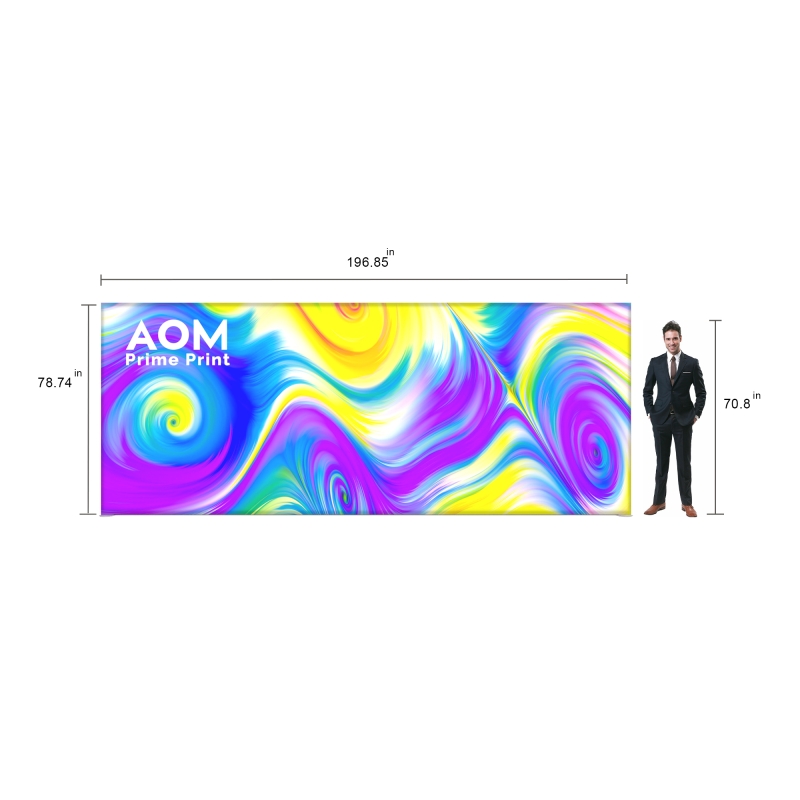 16.5ft 360 Backlit Panel Trade Show Backwall Display