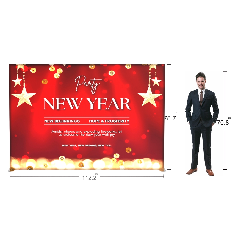 112" x 78" Portable pvc frame led SEG fabric backdrop display stand
