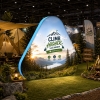 Triangle Backlit Tension Fabric Display