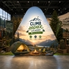 Triangle Backlit Tension Fabric Display