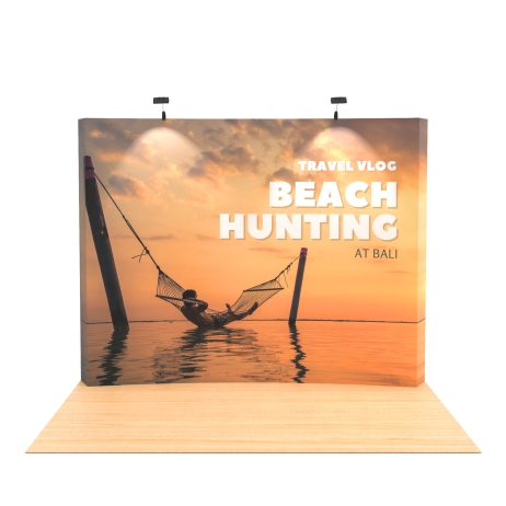 10ft Curved FlexPop Pop-Up Display Wall