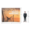 New Generation 10ft Custom Curved Fabric Pop Up Display Backwall with Square Aluminum Frame - Graphic & Frame