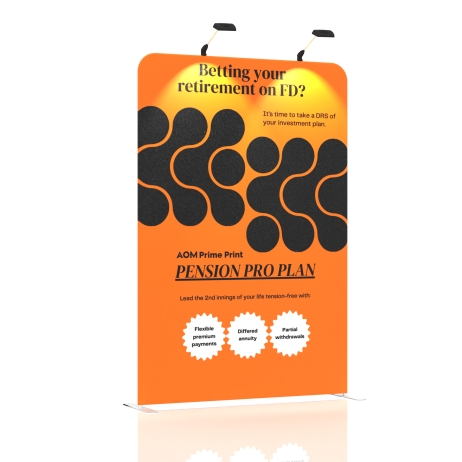 5ft Straight FlexZip Trade Show Display