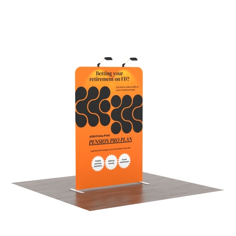 5ft Straight FlexZip Trade Show Display