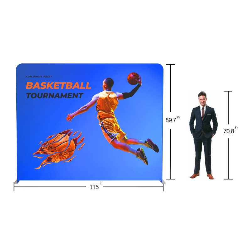 Professional 10ft Tension Fabric Display Wall - Premium Trade Show Backdrop System