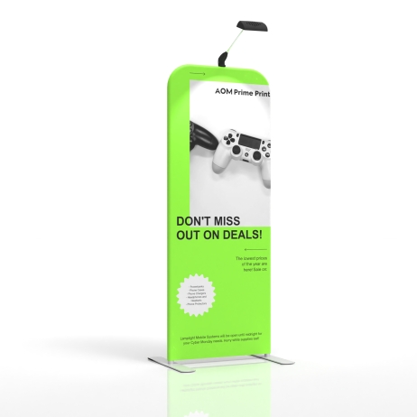 2ft Straight FlexZip Trade Show Display