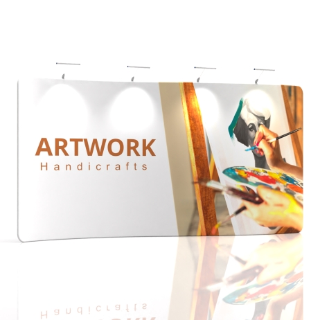 15ft S-Shaped FlexZip Trade Show Display