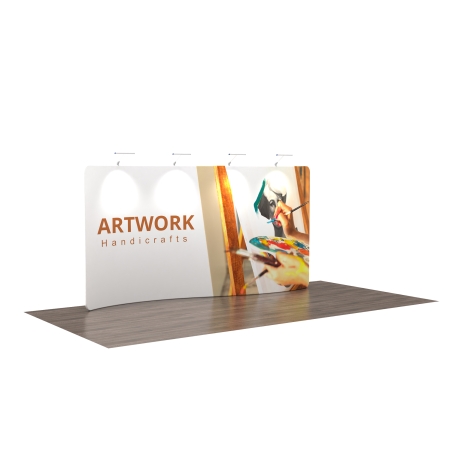 15ft S-Shaped FlexZip Trade Show Display