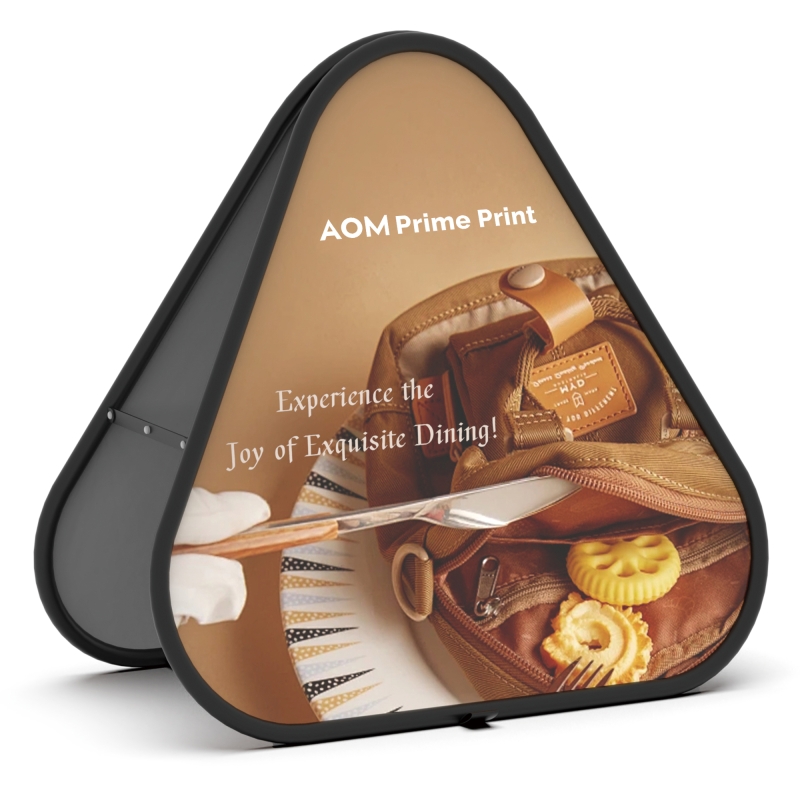 Promotion Stand Trangular Custom Triangular Pop Up A-Frame Banner Stand Trade Show Display | AOM ...