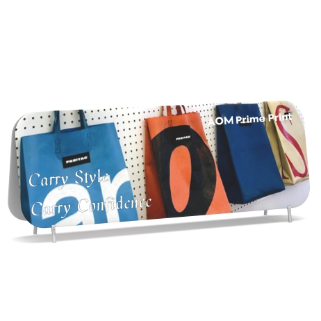 Large Waveline Double Banner Stand