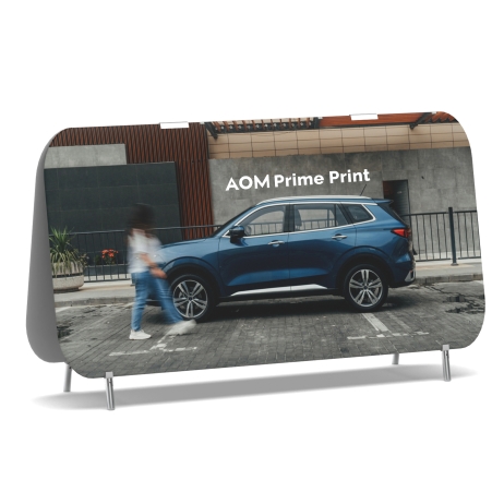 Small Waveline Double Banner Stand