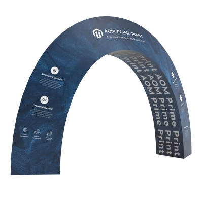 Custom Triangular Prism Arch Banner Stand Display for Trade Show & Events