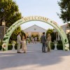 3D Curved Rainbow Archway Banner Stand 