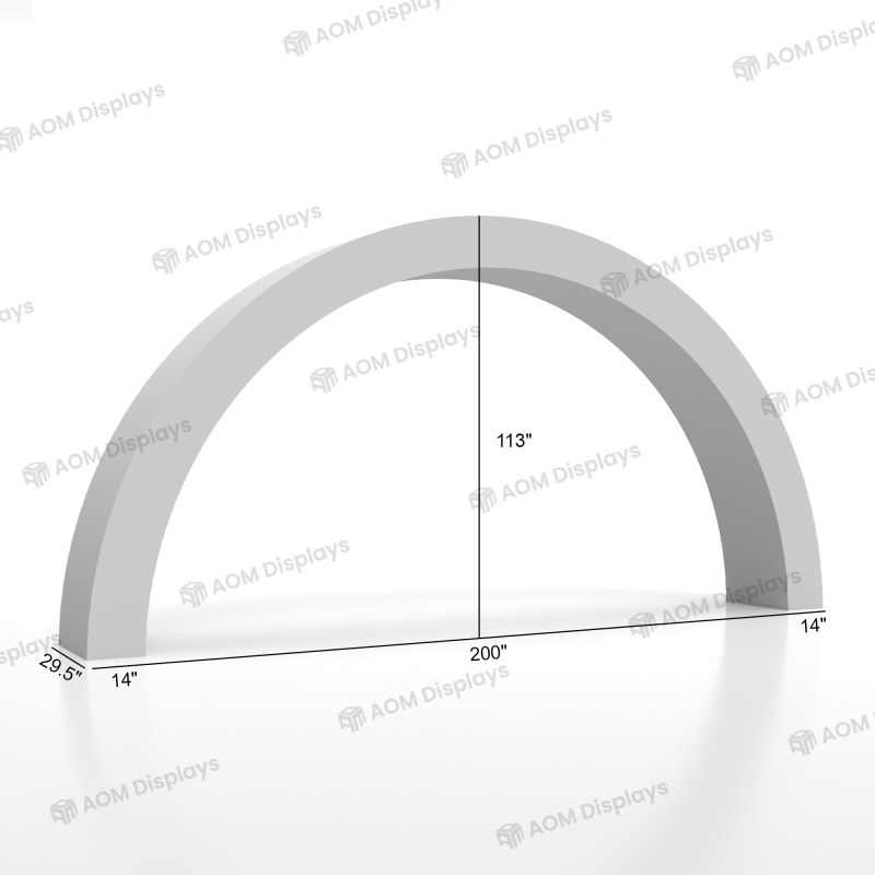 3D Curved Rainbow Archway Banner Stand 