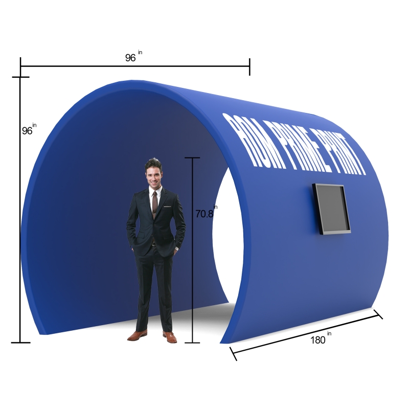 custom archway banner stand 8x8x15 with two storage cases and Additional materials and labor cost