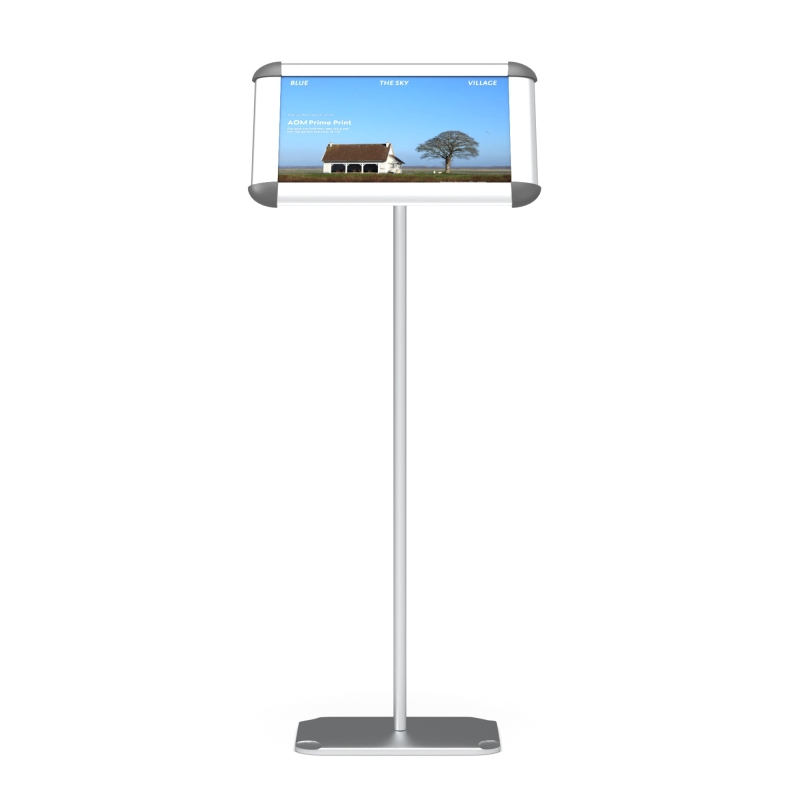 Wide Poster Stand with Tilted Frame
