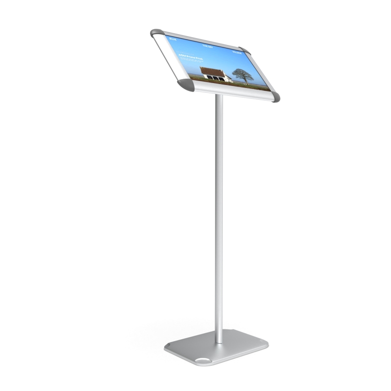 Wide Poster Stand with Tilted Frame