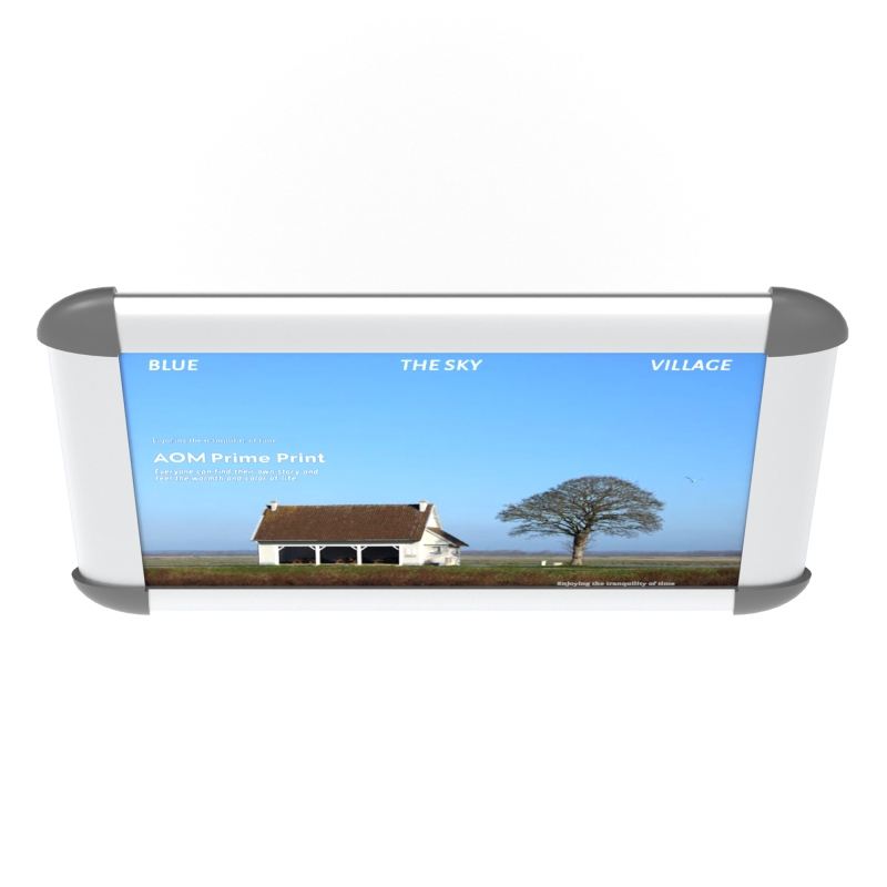 Wide Poster Stand with Tilted Frame