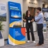 2.7ft Fabric Trade Show Counter with Monitor Mount