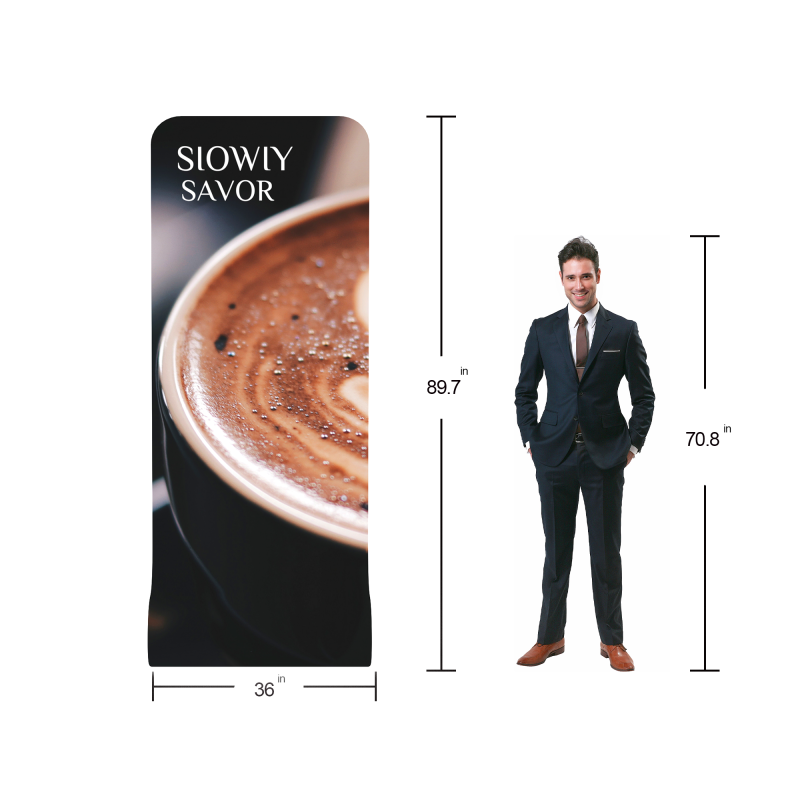 Snake Shaped Tension Fabric Banner Stand