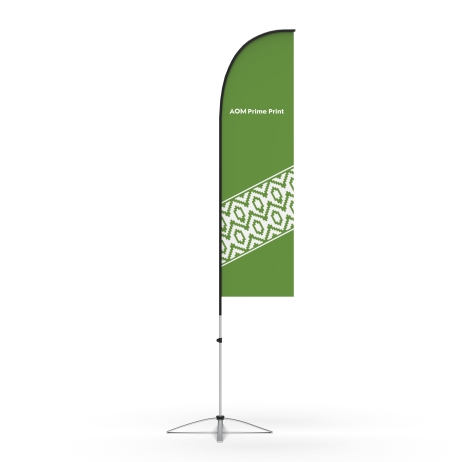 Straight Flag Banner with Cross Base