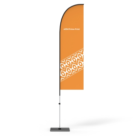 Straight Flag Banner with Square Base