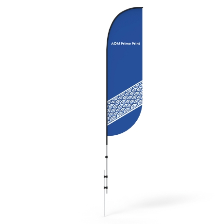 Concave Flag Banner with Ground Spike