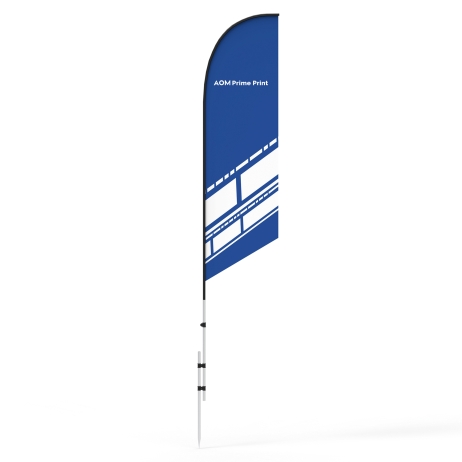 Angled Flag Banner with Ground Spike