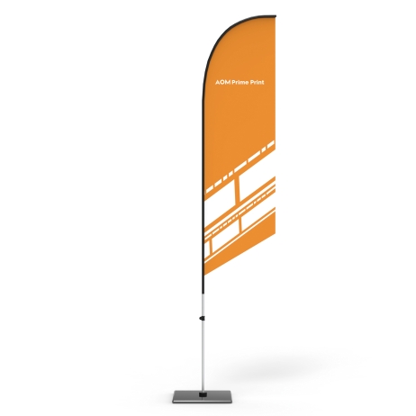 Angled Flag Banner with Square Base