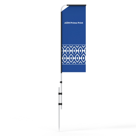 Rectangle Flag Banner with Ground Spike