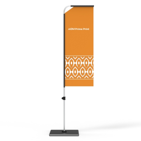 Rectangle Flag Banner with Square Base