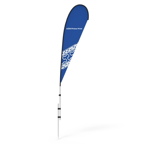 Teardrop Flag Banner with Ground Spike