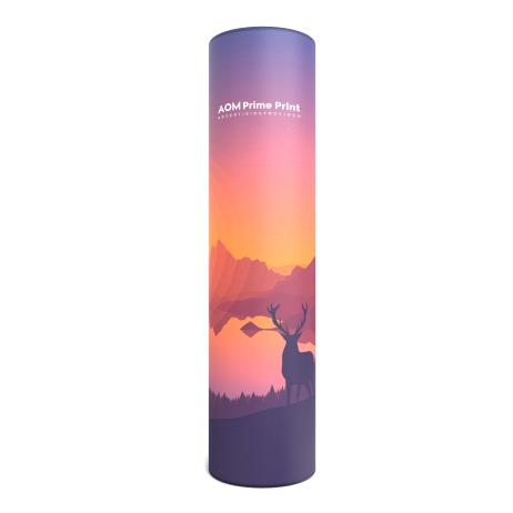 Cylinder Backlit TradeShow Display Tower