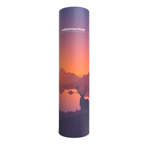 Cylinder Backlit TradeShow Display Tower