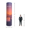 Custom LED Trade Show Display Backlit Tower - Cylinder Fabric Tube Trade Show Column