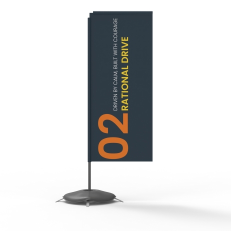 Rectangle Flag with Fiberglass Pole