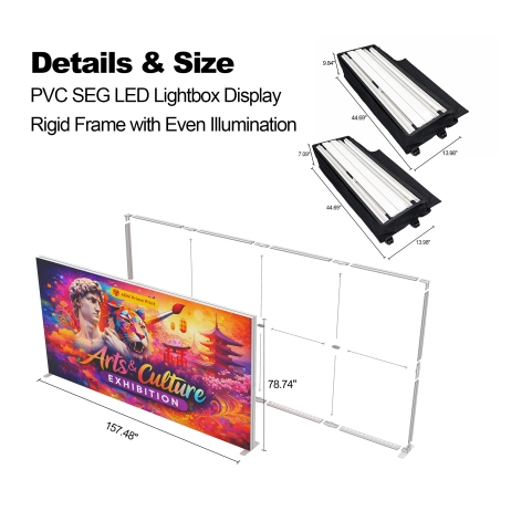Custom Trade Show Portable SEG Lightbox Panels | AOM Prime Print