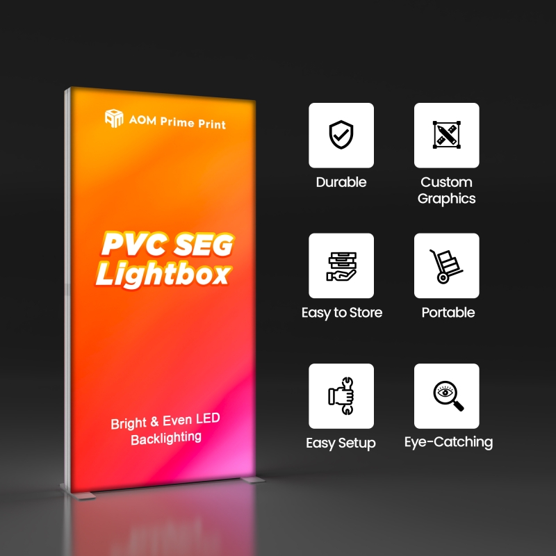 20x6.6ft PVC SEG Backlit LED Fabric Lightbox Trade Show Display | AOM ...