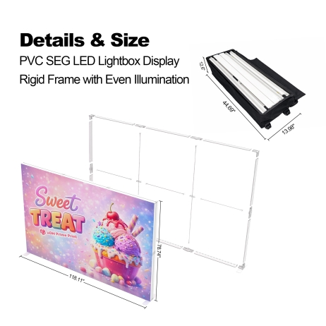 Custom Trade Show Portable SEG Lightbox Panels | AOM Prime Print
