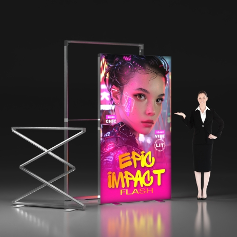 4x7.4ft SEG Folding LightBox Display