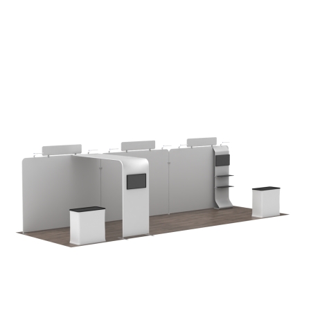 10x30 Custom FlexZip Media Trade Show Booth